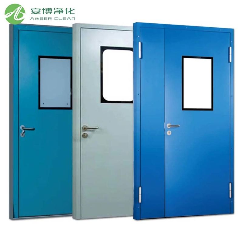 Custom Air Tight Swing Door Mediacl Steel Clean Door with Viewing Window