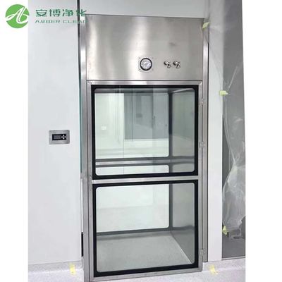 AMBER SUS304 Mechanische vergrendeling Dynamische lucht douche pass box 760*690*720mm